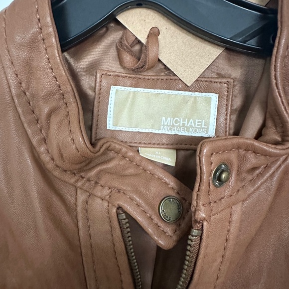 NWT Michael Kors Leather Jacket - Picture 2 of 4